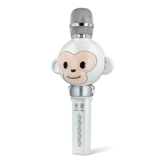 maXlife Mikrofon z zvočnikom MX-100, Bluetooth, bel