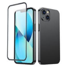 Joyroom Etui pokrowiec do iPhone 13 obudowa na tył i przód + szkło hartowane czarny