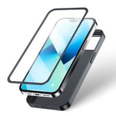 Joyroom Etui pokrowiec do iPhone 13 obudowa na tył i przód + szkło hartowane czarny