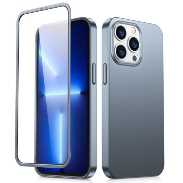 Joyroom Ovitek za iPhone 13 Pro Max zadnja in sprednja stran + kaljeno steklo sive barve