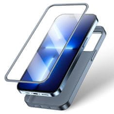 Joyroom Etui pokrowiec do iPhone 13 Pro obudowa na tył i przód + szkło hartowane szary