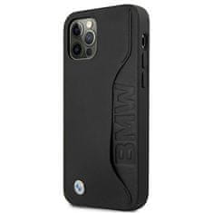 Bmw etui bmhcp12lrcswk iphone 12 pro max 6,7; črna trda torbica leather signature