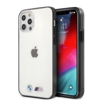 Bmw etui bmhcp12mmbtok iphone 12/12 pro 6,1; prozorno trdo ohišje sandblast