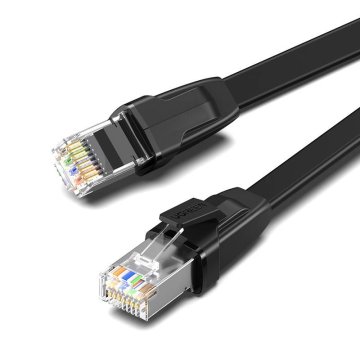 Ugreen nw134 ploski omrežni kabel s kovinskimi vtiči, ethernet rj45, cat.8, u/ftp, 3 m (črn)