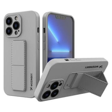 WOZINSKY Wozinsky Kickstand Case ovitek za iPhone 13 mini, silikonski s stojalom - siva