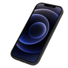 Nillkin aoge usnjeni etui prilagodljiv oklepni ovitek iz pravega usnja z žepom iphone 12 mini black