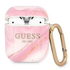 Guess GUA2UNMP AirPods ovitek roza/pink Marble Collection