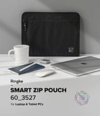 slomart Ringke smart zip pouch univerzalna torba za prenosni računalnik, tablični računalnik (do 13''), stojalo, torba organizator, bež barva