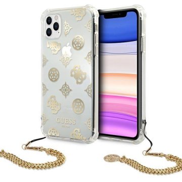 Guess GUHCN58KSPEGO iPhone 11 Pro 5,8" zlati trdi ovitek Peony Chain Collection