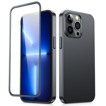Joyroom Ovitek za iPhone 13 Pro Max zadnja in sprednja stran + kaljeno steklo črno