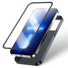Joyroom Etui pokrowiec do iPhone 13 Pro obudowa na tył i przód + szkło hartowane czarny