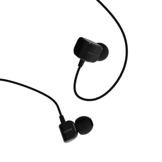 REMAX slušalke v ušesa z mikrofonom in daljinskim upravljalnikom črne (RM-502 črne)