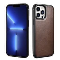 iCARER etui leather oil wax prevlečen z naravnim usnjem za iphone 13 pro rjav (ali1213-bn)