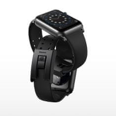 BASEUS Pasek opaska bransoleta za Apple Watch 3/4/5/6/SE 38-40 mm Slip-Thru črn