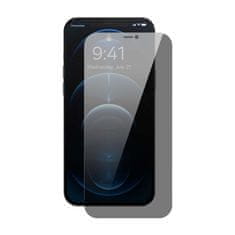 BASEUS Kaljeno steklo z 0,3 mm filtrom zasebnosti za iPhone 12 / 12 Pro (2 kosa)