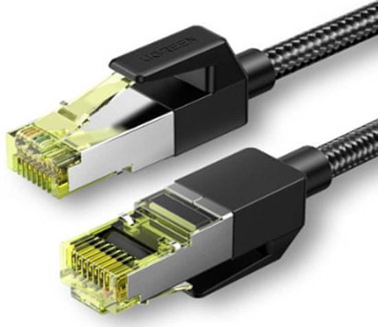 Ugreen NW150 pleteni omrežni kabel, Ethernet RJ45, Cat.7, F/FTP, 2 m (črn)