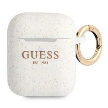 Guess GUA2SGGEH Ovitek za AirPods biały/white Silicone Glitter