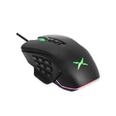 Delux Gaming miška M631 RGB 12400DPI z blazinicami (črna)