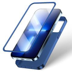 Joyroom Etui pokrowiec do iPhone 13 Pro Max obudowa na tył i przód + szkło hartowane niebieski
