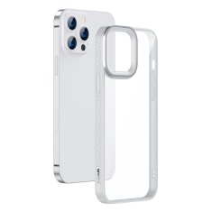 BASEUS crystal phone case oklepni ovitek za iphone 13 pro z okvirjem iz gela, siv (arjt000413)