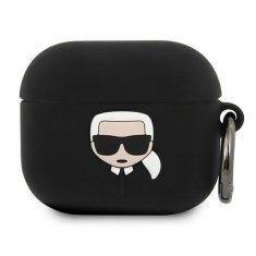 Karl Lagerfeld KLACA3SILKHBK AirPods 3 ovitek črn/črn silikon Ikonik