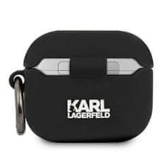 Karl Lagerfeld KLACA3SILKHBK AirPods 3 ovitek črn/črn silikon Ikonik
