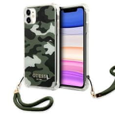 Guess GUHCN61KSARKA iPhone 11 6,1" / Xr zeleni/kaki trdi ovitek Camo Collection