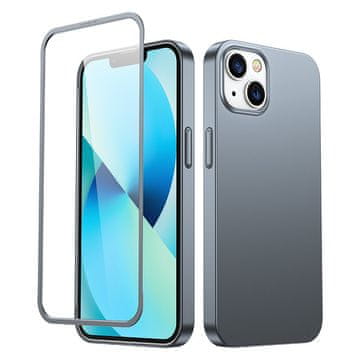 Joyroom Etui pokrowiec do iPhone 13 obudowa na tył i przód + szkło hartowane szary