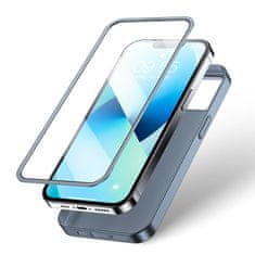 Joyroom Etui pokrowiec do iPhone 13 obudowa na tył i przód + szkło hartowane szary
