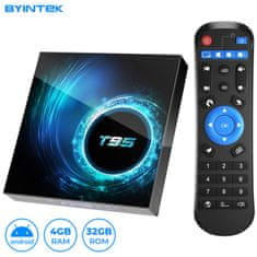 T95 medijski predvajalnik, 4K UHD, Android 10, WiFi, 4GB, 32GB, Google, Netflix, Youtube