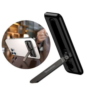 shumee Samolepilno zložljivo stojalo za telefon, črne barve