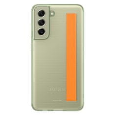 Samsung prozoren ovitek s trakom za samsung galaxy s21 fe olivna (ef-xg990cme)