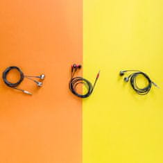 DUDAO Metalski slušalke z žico, 3,5 mm mini jack, sive