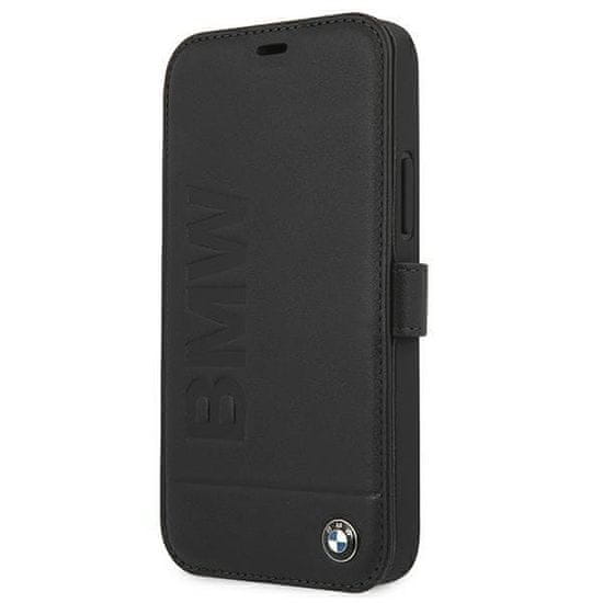 Bmw etui bmflbkp12ssllbk iphone 12 mini 5,4; črn/črna knjiga signature