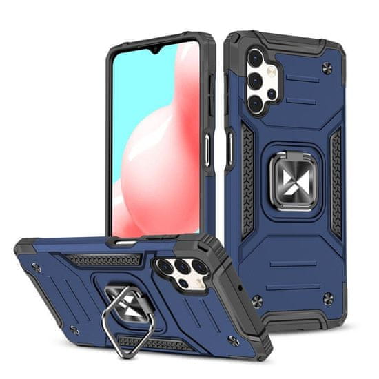 slomart trden hibridni ovitek wozinsky ring armor + magnetno držalo za samsung galaxy a23 moder