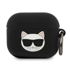 Karl Lagerfeld KLACA3SILCHBK AirPods 3 cover črn/black Silikonski ovitek Choupette