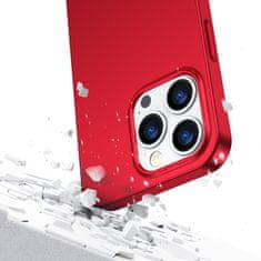 Joyroom Etui pokrowiec do iPhone 13 Pro Max obudowa na tył i przód + szkło hartowane czerwony