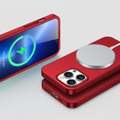 Joyroom Etui pokrowiec do iPhone 13 Pro Max obudowa na tył i przód + szkło hartowane czerwony
