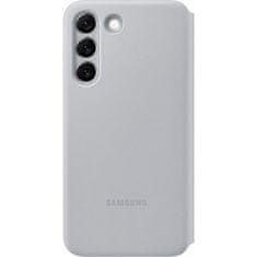 Samsung led view cover z led zaslonom za samsung galaxy s22 svetlo siv (ef-ns901pjegee)