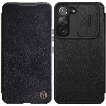 Nillkin usnjena torbica qin pro case za samsung galaxy s22 camera protector holster cover flip cover črna