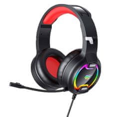 Havit Igralne, Gaming slušalke GAMENOTE H2233D RGB (črno-rdeče)