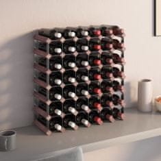 Greatstore Stojalo za vino za 42 steklenic vina, rjava barva, masivni borov les