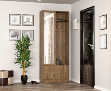 nabbi Parnitha HS predprostorna omara s polico za čevlje in ogledalom