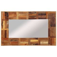 Vidaxl Stensko ogledalo v okvirju iz recikliranega masivnega lesa, 50x80 cm