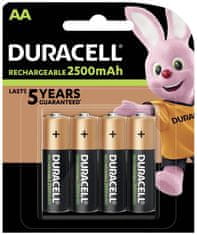 Duracell polnilne baterije HR06-P AA 2500 mAh NiMH, 4 kosi