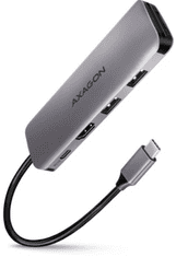 AXAGON priklopna postaja 5v1, 2x USB 3.2, 20 cm, USb-C, PD 100W (HMC-5)