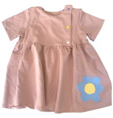 Nootka Obleka z detajlom roza, ročno delo, 104