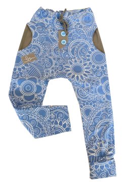 Nootka Dolge hlače Mehndi svetlo modre, ročno delo
