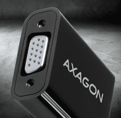 AXAGON adapter DisplayPort na VGA, FullHD, črn (RVD-VGN)
