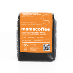 mamacoffee Fina kava Brasil fazenda Olhos d'Agua v zrnju 250 g - čokolada, lešnik, rozine